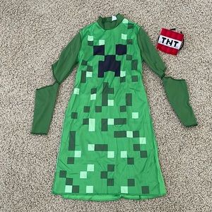 Minecraft Creeper costume, kids L (10-12 years)